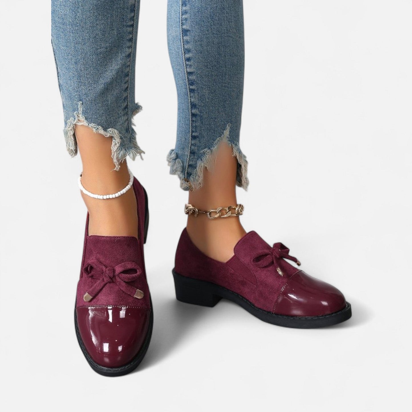 Mocasines Retro Lazo Mujer